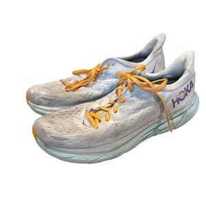 Hoka Clifton 8 Womens Running Shoes Blue White Orange Purple Sneakers